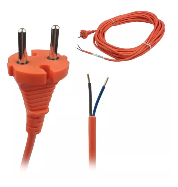 Levně Napájecí kabel oranžový k vysavači 2 x 1 mm², 15 m
