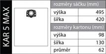 Textilní sáčky KAR5 MAX, 3 ks
