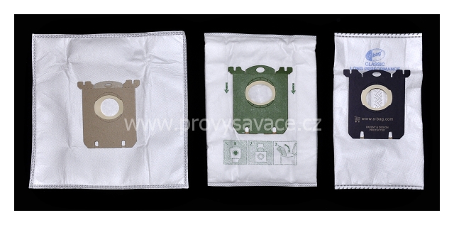 Porovnání tvaru sáčků s-bag různých výrobců